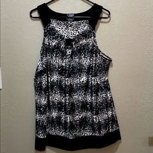 Leopard sleeveless blouse